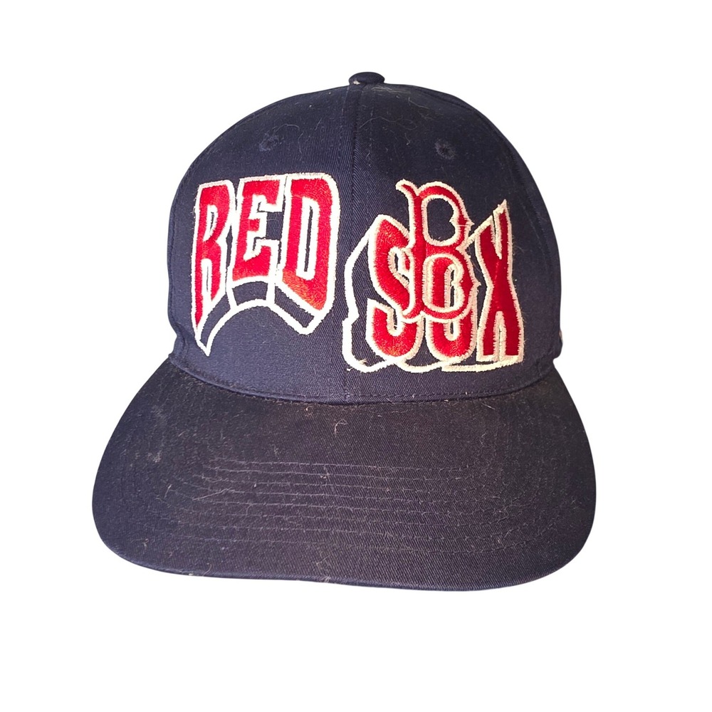 Vintage Boston Red Sox Snapback Hat‎ Navy Blue MLB Baseball Cap One Size